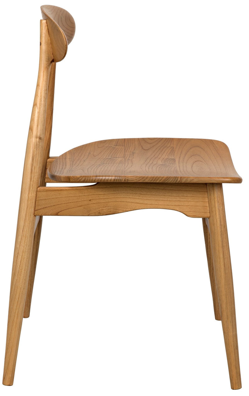 Surf Natural Wood Armless Chair-Club Chairs-Noir-LOOMLAN