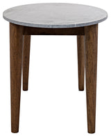 Surf Wood and Marble Oval Dining Table-Dining Tables-Noir-LOOMLAN