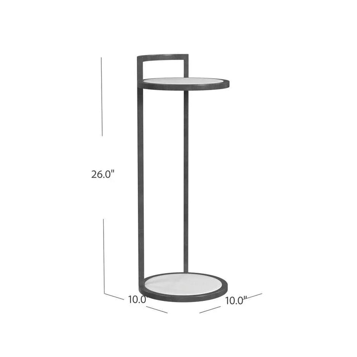 Surrey Metal Framed Round Scatter Table - LOOMLAN - Bassett Mirror - Side Tables