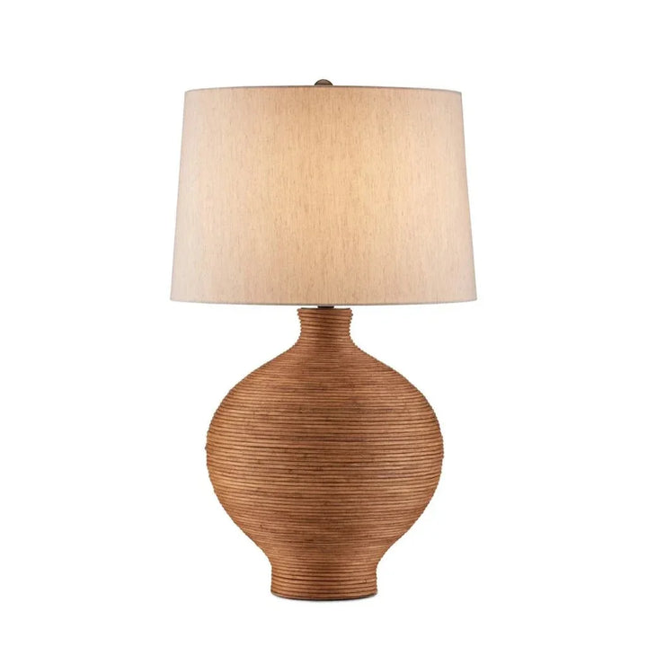 Susel Bohemian Rattan Table Lamp - LOOMLAN - Currey & Co - Table Lamps