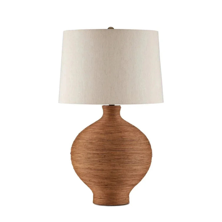 Susel Bohemian Rattan Table Lamp - LOOMLAN - Currey & Co - Table Lamps