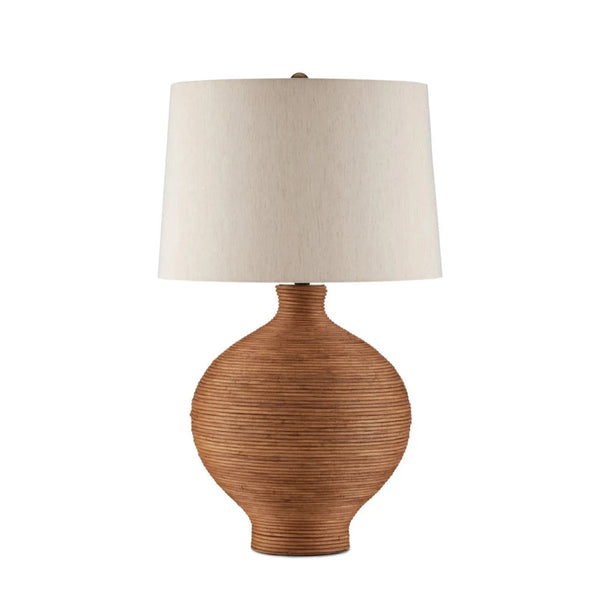 Susel Bohemian Rattan Table Lamp-Table Lamps-Currey & Co-LOOMLAN