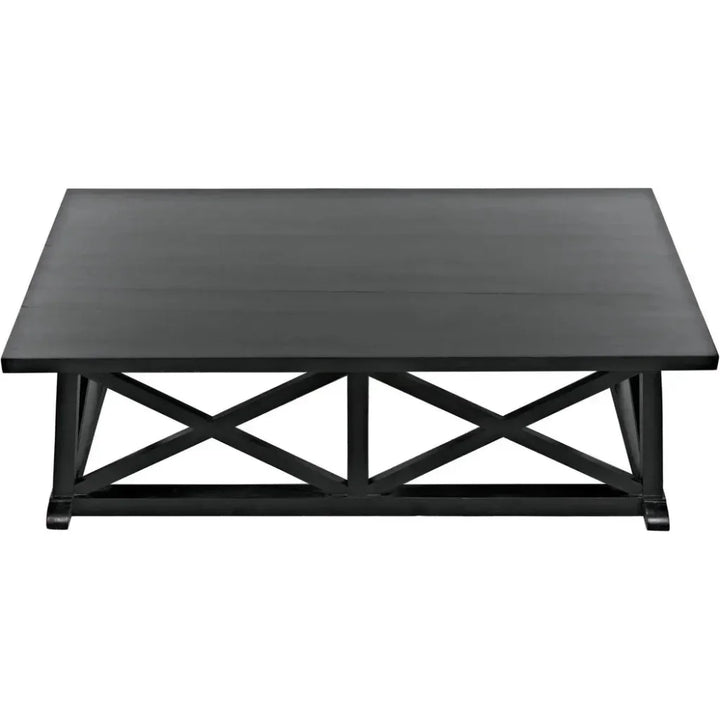 Sutton Wood Black Rectangle Coffee Table - LOOMLAN - Noir - Coffee Tables