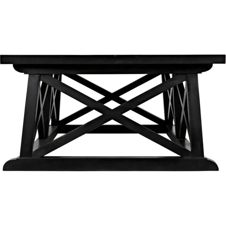 Sutton Wood Black Rectangle Coffee Table - LOOMLAN - Noir - Coffee Tables