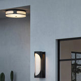 Swale Modern Outdoor Flush Mount Lighting-Outdoor Lighting-Currey & Co-LOOMLAN