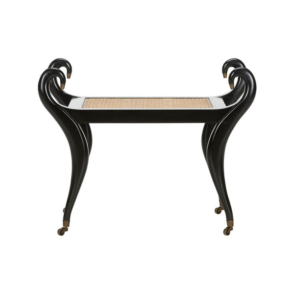 Swan Vanity Black Bedroom Bench-Bedroom Benches-Chelsea House-LOOMLAN