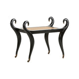 Swan Vanity Black Bedroom Bench-Bedroom Benches-Chelsea House-LOOMLAN