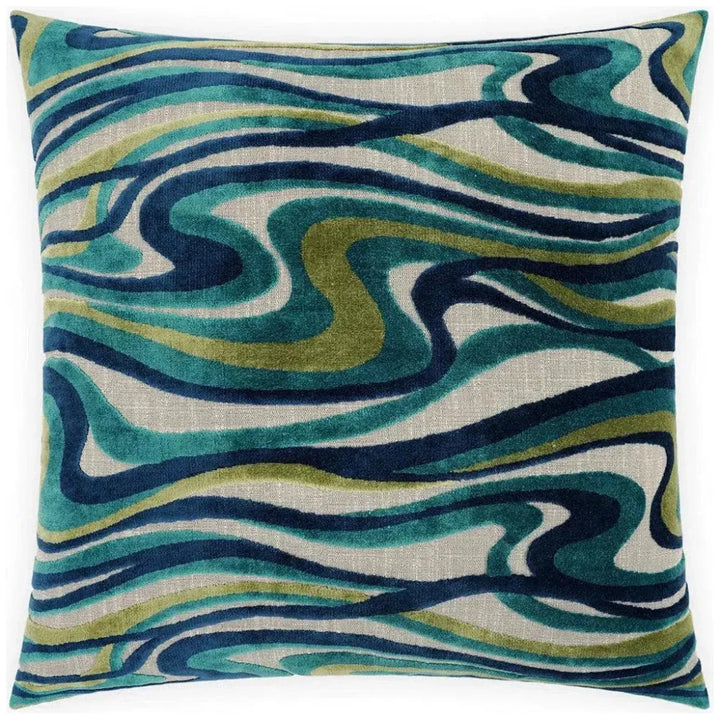 Sway Blue Throw Pillow With Insert - LOOMLAN - D.V. Kap - Throw Pillows