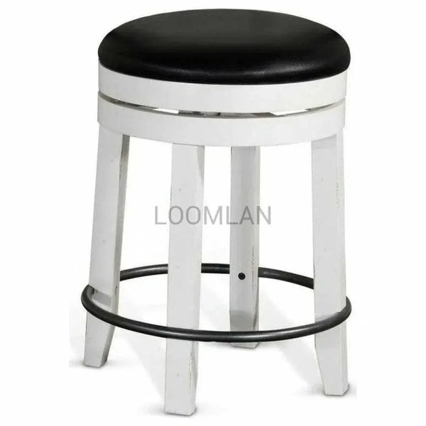 Swivel Backless Counter Height Chair - LOOMLAN - Sunny D - Counter Stools