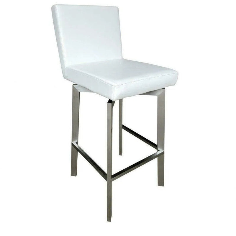 Swivel Barstool White Contemporary Bar Stools LOOMLAN By Moe's Home