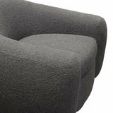 Swivel Chair in Charcoal Boucle Fabric Contoured Arms & Back Club Chairs LOOMLAN By Diamond Sofa