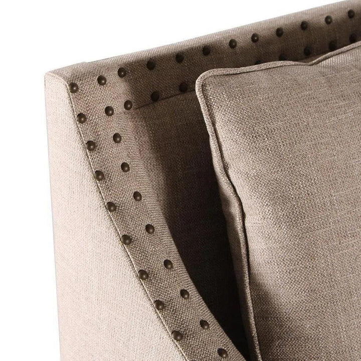 Swivel Club Chair Kim, Euro Burlap - LOOMLAN - Peninsula Home - Club Chairs