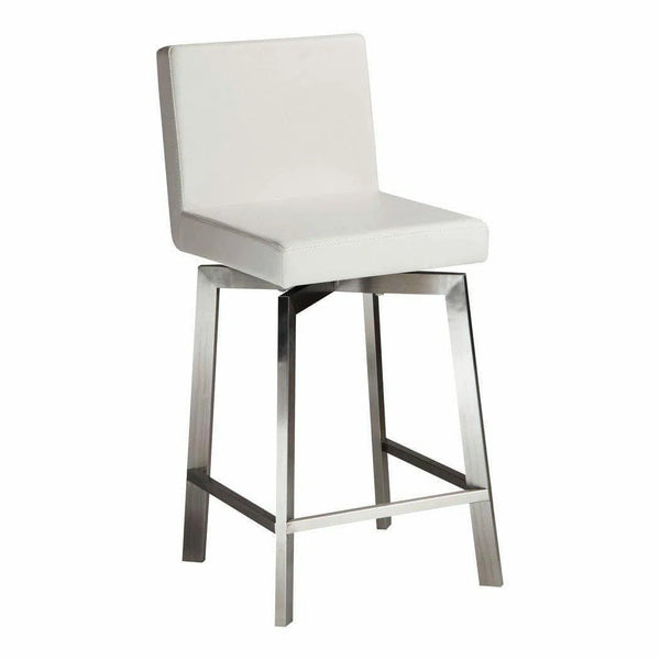 Swivel Counter Stool White Contemporary Counter Stools LOOMLAN By Moe's Home