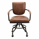 Swivel Desk Chair Con Pana Brown Industrial