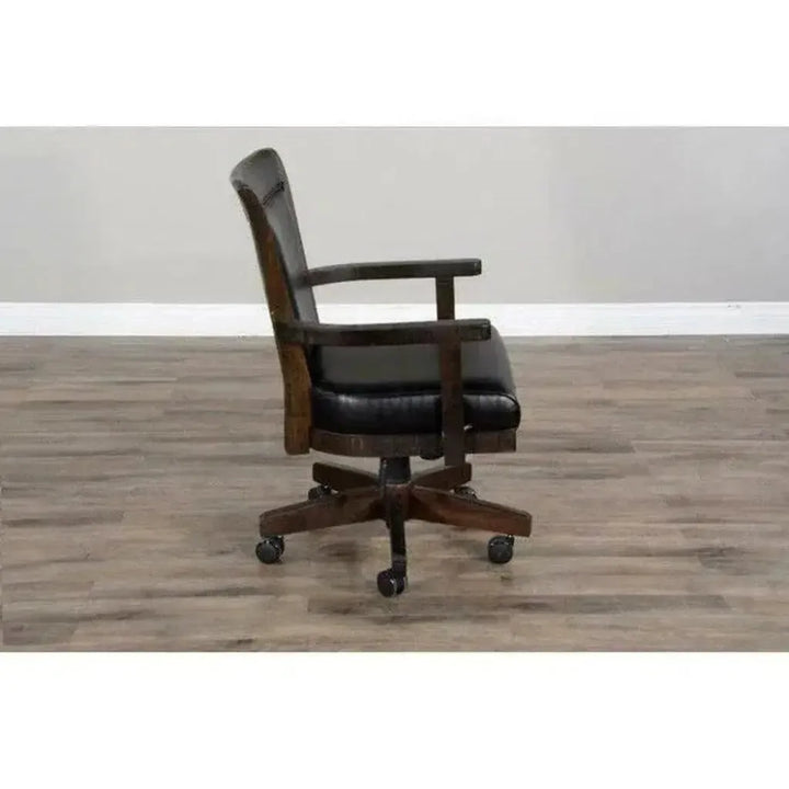 Swivel Leather Game Chair Office Chair-Office Chairs-Sunny D-LOOMLAN