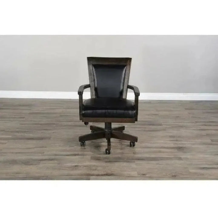 Swivel Leather Game Chair Office Chair-Office Chairs-Sunny D-LOOMLAN
