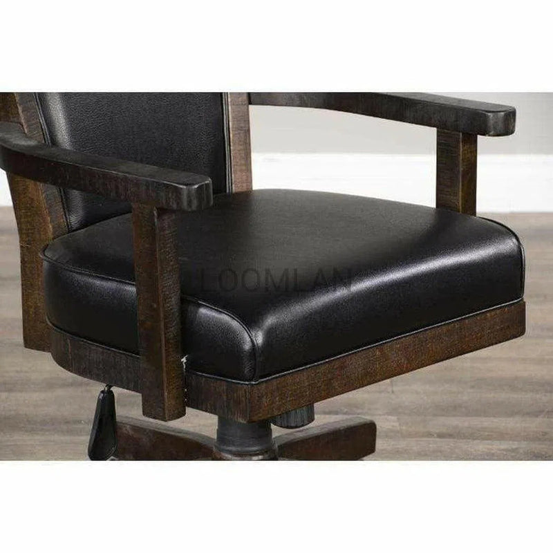 Swivel Leather Game Chair or Home Office Chair Office Chairs LOOMLAN By Sunny D