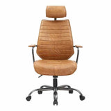 Swivel Office Chair Tan Orange Industrial