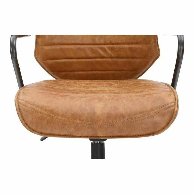 Swivel Office Chair Tan Orange Industrial