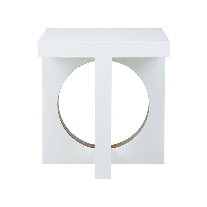 Swoop Wooden White Side Table - LOOMLAN - Chelsea House - Side Tables