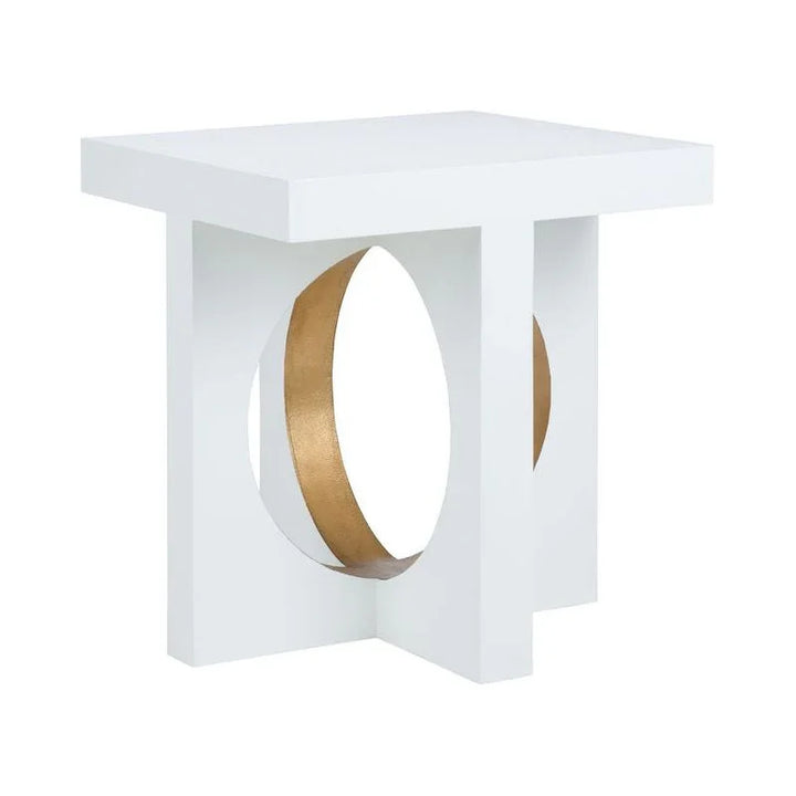 Swoop Wooden White Side Table - LOOMLAN - Chelsea House - Side Tables