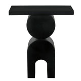 Symbol Steel Black Rectangular Side Table-Side Tables-Noir-LOOMLAN