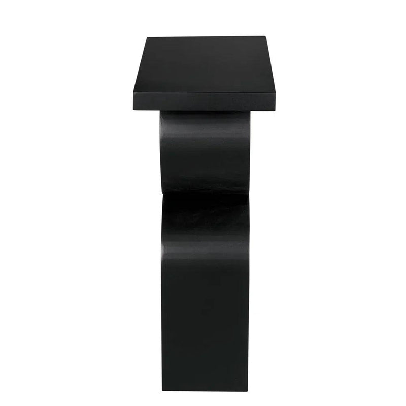 Symbol Steel Black Rectangular Side Table-Side Tables-Noir-LOOMLAN