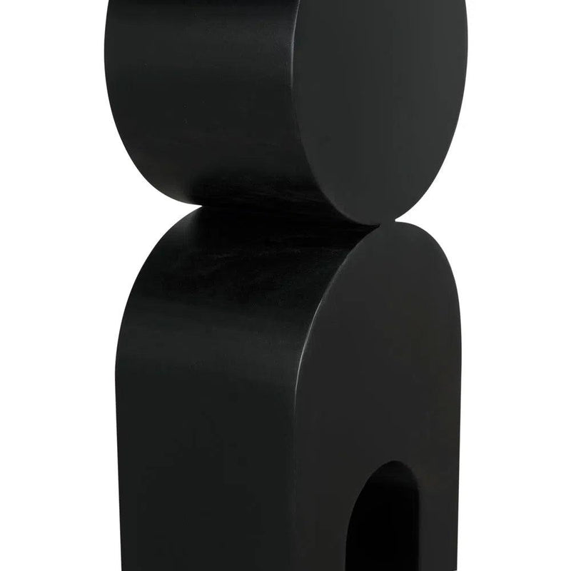 Symbol Steel Black Rectangular Side Table-Side Tables-Noir-LOOMLAN