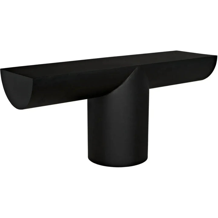T - ed Steel Black Rectangle Console Table - LOOMLAN - Noir - Console Tables