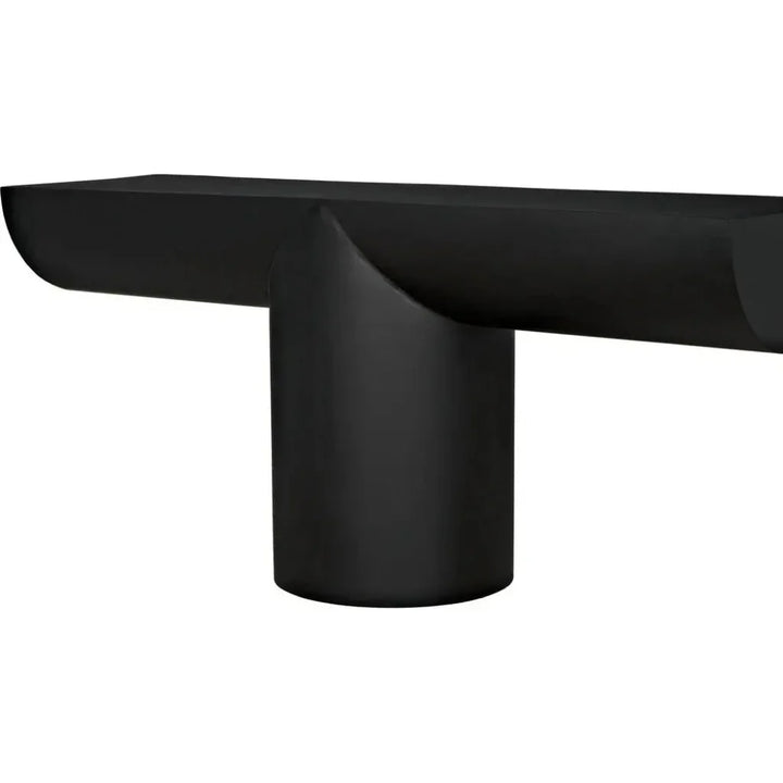 T - ed Steel Black Rectangle Console Table - LOOMLAN - Noir - Console Tables