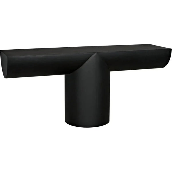T - ed Steel Black Rectangle Console Table - LOOMLAN - Noir - Console Tables
