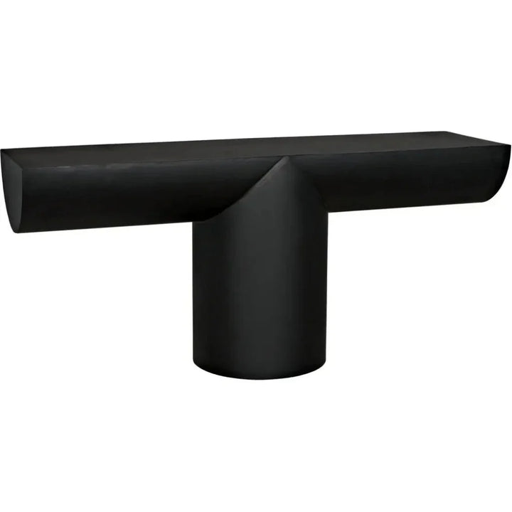T - ed Steel Black Rectangle Console Table - LOOMLAN - Noir - Console Tables