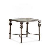 Burnished Bronze End Side Square Accent Table