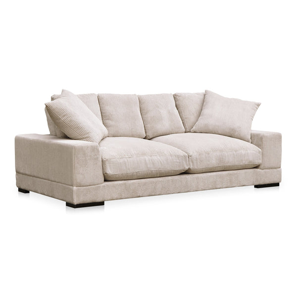 Plunge Polyester and Plywood Brown Sofa