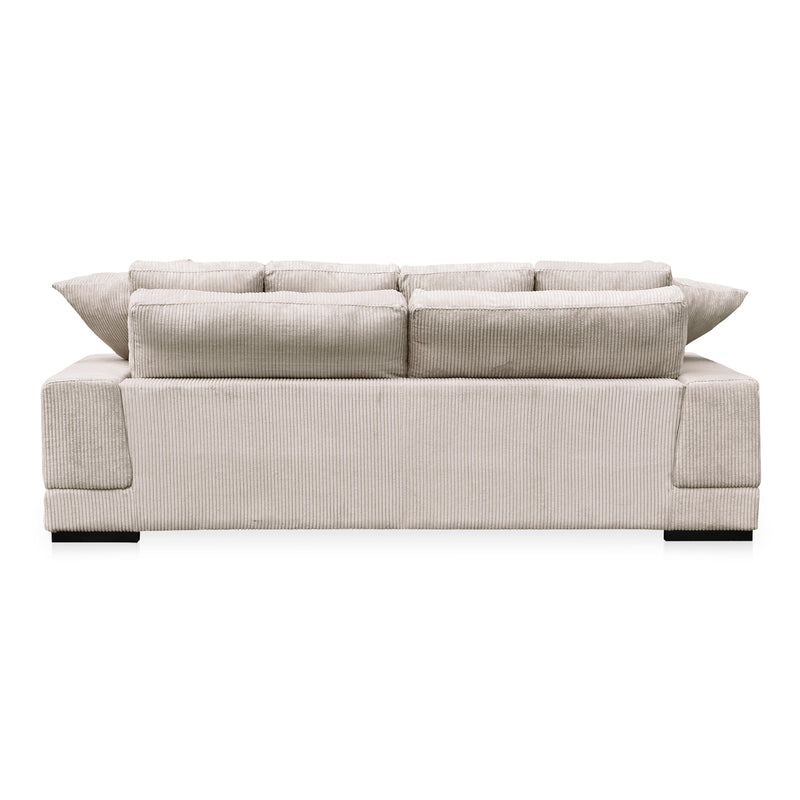 Plunge Polyester and Plywood Brown Sofa