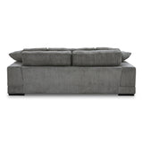 Plunge Polyester and Plywood Grey Sofa