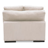 Plunge Polyester and Plywood Cream Armless Slipper Chair