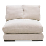 Plunge Polyester and Plywood Cream Armless Slipper Chair