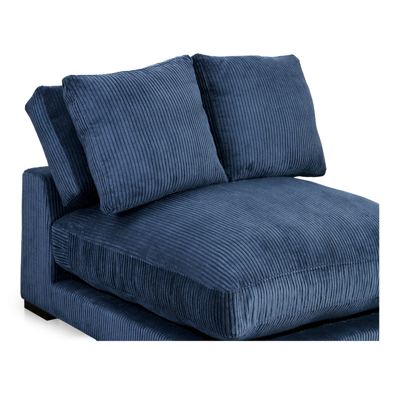Plunge Polyester and Plywood Navy Blue Armless Slipper Chair