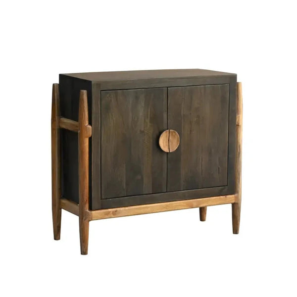 Jerrick Wooden Dark Brown Cabinet