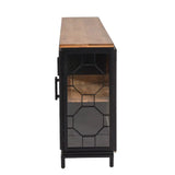 Mariani 4 Door Cabinet With Wooden Shelf