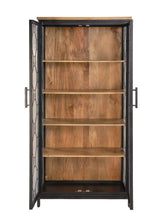 Mariani Tall Cabinet With Wooden Shelf