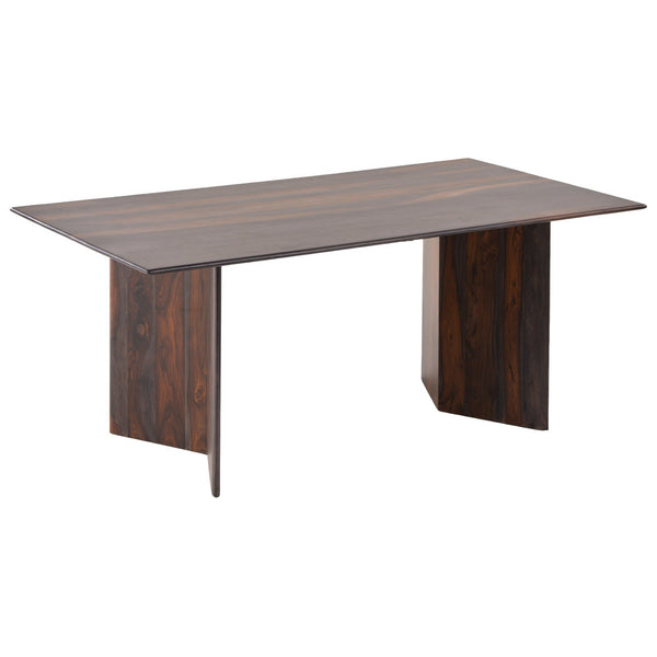 Bardell Coffee Brown Wood Rectangular Dining Table