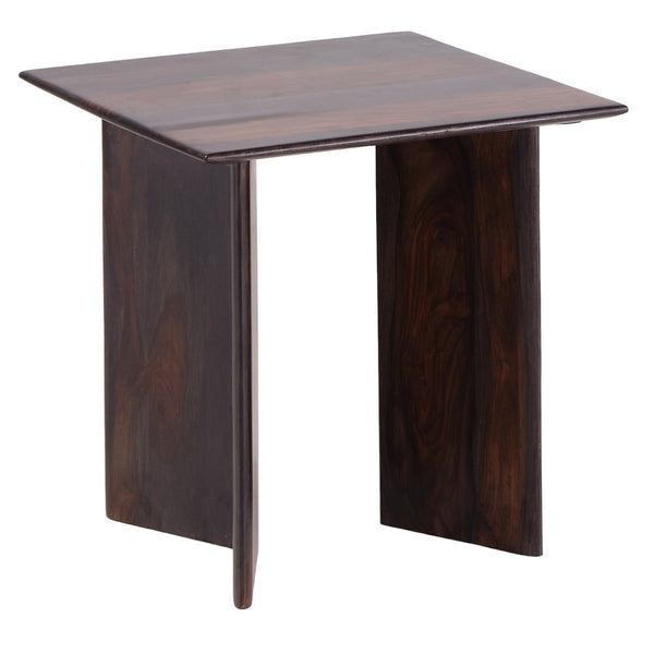 Bardell Coffee Brown Wood Square Side Table