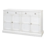 TV Stand Media Console Cortina White Wood-TV Stands & Media Centers-Sarreid-LOOMLAN