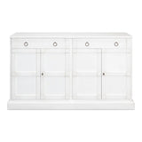 TV Stand Media Console Cortina White Wood-TV Stands & Media Centers-Sarreid-LOOMLAN