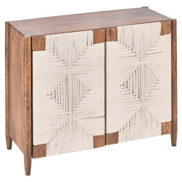 Taffyta 2 Door Natural Wood Cabinet-Accent Cabinets-LOOMLAN-LOOMLAN