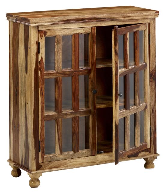 Tahoe 18 Glass and Wood Cabinet-Accent Cabinets-LOOMLAN-LOOMLAN