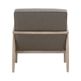 Tahoe Club Chair Gray Upholstery and Oak Wood Club Chairs LOOMLAN By Essentials For Living