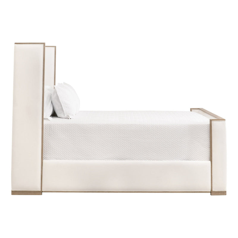 Tailor Shelter White Queen Bed Stain Resistant-Beds-Essentials For Living-LOOMLAN